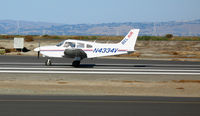 N4334V @ SQL - Bel-Air 1984 Piper PA-28-181 starting take-off run @ San Carlos Airport, CA - by Steve Nation