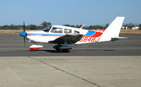 N6848J @ PRB - 1976 Piper PA-28-181 taxying to the gas pumps @ Paso Robles Municipal Airport, CA - by Steve Nation