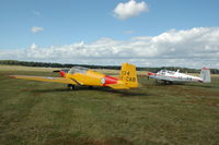SE-CAB @ ESDF - Safir SE-CAB at Kallinge airfield with SE-IRN (c/n 91369) behind it - by Henk van Capelle