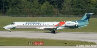 N12195 @ RDU - Colorful Expressjet, diverters deployed - by Paul Perry