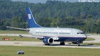 N313UA @ RDU - Taxiing out for her flight - by Paul Perry