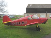 G-BGMJ @ EGSP - Minicab outside the hangar at Sibson - by Simon Palmer