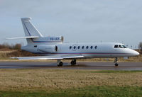 P4-JET @ EGGW - Aruban registered Falcon 50EX at Luton in Feb 2008 - by Terry Fletcher