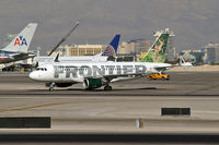 N926FR @ KLAS - Frontier Airlines - 'Domino - Black Tail Deer Fawn' / 2004 Airbus A319-111 - by Brad Campbell