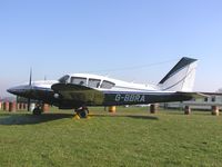 G-BBRA @ EGSP - Aztec 250 parked at Sibson - by Simon Palmer