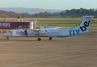 G-JECT @ EGCC - This Flybe Dash 8 carries a logo of ex Southampton Soccer legend Matt Le Tissier - by Terry Fletcher