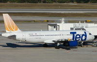 N444UA @ TPA - TED A320 on stand at Tampa - by Terry Fletcher