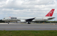 N529US @ FLL - Northwest B757 taxies out for departure from FLL - by Terry Fletcher
