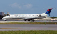N845MJ @ FLL - Delta Connection Embraer 145 awaits departure from FLL - by Terry Fletcher