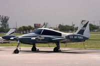 N4873B @ KLNA - Cessna 310 in USAF markings at Lantana, FL - by Steve Hambleton