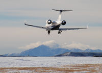 N332FX @ KAPA - Approach to 17L with Pikes Peak in the background. - by Bluedharma