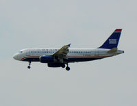 N823AW @ DFW - US Airways Landing 18R at DFW