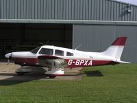 G-BPXA @ EGNF - PA-28 outside the hangar at Netherthorpe - by Simon Palmer