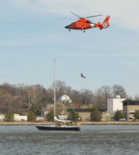 6568 @ U.S.NAVAL - retrieving rescue swimmer at U.S.Naval Academy - by J.G. Handelman