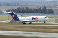 N494FE @ CID - FDX1464 arriving late.  Over the numbers landing runway 27 - by Glenn E. Chatfield