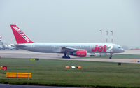 G-LSAA @ EGCC - Jet2's B757 taxies out for departure from Manchester - by Terry Fletcher