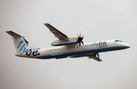 G-JEDR @ EGCC - FLYBE Dash 8 climbs out of Manchester - by Terry Fletcher