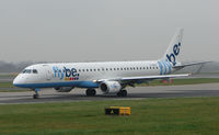 G-FBEF @ EGCC - FLYBE Emb190 arrives at Manchester (UK) - by Terry Fletcher