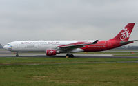 A7-AEG @ EGCC - Qatar A330 taxies in at Manchester with the QR045 from Doha - by Terry Fletcher