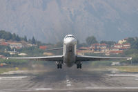 OE-LME @ LGKR - Austrian Airlines MD83