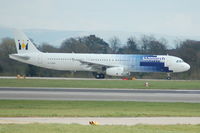 G-OZBR @ EGCC - Monarch - Taking Off - by David Burrell