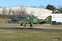 N747BD @ 7B9 - Bulldog 7BD about to touch down at Ellington, CT. - by Dave G