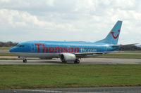 G-THOP @ EGCC - Thomson - Taxiing - by David Burrell