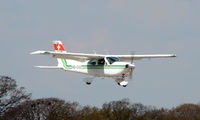HB-CXA @ EGHH - Swiss Registered Cessna 177B at Bournemouth - by Terry Fletcher