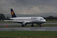 D-AIQD @ EGCC - Taken at Manchester Airport on a typical showery April day - by Steve Staunton