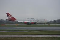 G-VROY @ EGCC - Taken at Manchester Airport on a typical showery April day - by Steve Staunton