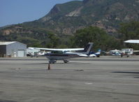 N21585 @ SZP - 1974 Cessna 172M, Lycoming O-320-E2D 150 Hp, taxi to Rwy 22 - by Doug Robertson