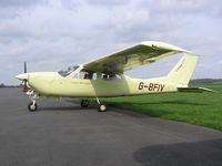 G-BFIV @ EGBT - Cessna F177RG on the line at Turweston - by Simon Palmer