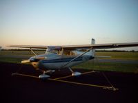 N6252E @ T41 - Sunset on the ramp @ T41 - by Charles Culp