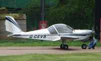 G-CEVS @ EGBG - About to be put in the Hangars at Leicester - by Terry Fletcher