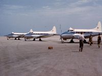 G-ALBF - G-ALBF in the foreground with two other Doves of the Iraq Petroleum Transport Company, Persian Gulf circa 1954 - by D. Morton