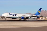 D-ABUF @ LAS - Condor Flugdienst (FLT CFG82) from Frankfurt Main (EDDF) landing on RWY 25L. - by Dean Heald