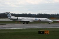 G-ERJC @ EGCC - Taken at Manchester Airport on a typical showery April day - by Steve Staunton
