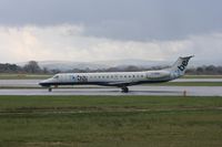 G-EMBH @ EGCC - Taken at Manchester Airport on a typical showery April day - by Steve Staunton