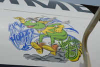 N42RF @ MTN - Hurricane Hunter's name art - by J.G. Handelman