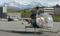 N247W @ MRI - Bell 47G-3B-2 at Merrill Field , Anchorage - by Terry Fletcher