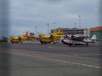 N121GL @ GOA - along with two Canadair CL-415 of Protezione Civile Italiana - by Francesco Oneto (Olympus E-3 Camera)