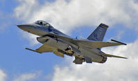 88-0533 @ KBJC - F-16 Tucking away the gear, and ready to fly - by John Little