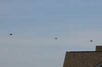 165253 - On the left is 165253.  One of the two VH-3Ds is Marine One.  Flying over North Liberty, IA, will pass about 1 mile SW of my house. - by Glenn E. Chatfield