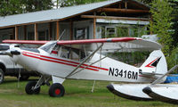 N3416M @ AK28 - 1947 Piper Pa-12 at Chena Marina , Fairbanks - by Terry Fletcher