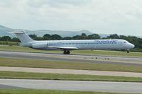 G-FLTK @ EGCC - Flightline - Taking off - by David Burrell