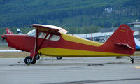 N8342K @ FAI - Colourful 1946 Stinson 108 on Fairbanks East Ramp - by Terry Fletcher