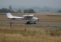 N12161 @ STS - 1973 Cessna 172M taxying in hazy conditions @ Santa Rosa, CA - by Steve Nation