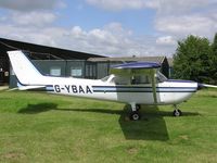 G-YBAA @ EGSP - Cessna FR172 at Sibson - by Simon Palmer