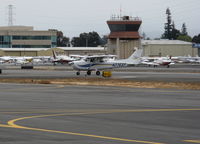 N236SP @ SQL - 1999 Cessna 172S taxying across active runway @ San Carlos, CA - by Steve Nation