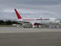 N768AX @ OAK - Airborne Express 1983 Boeing 767-281 freighter @ Oakland, - by Steve Nation